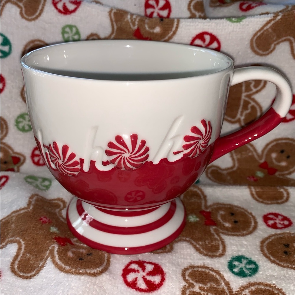 HO HO HO 2007 STARBUCKS Christmas Holiday coffee mug tea cup collectible